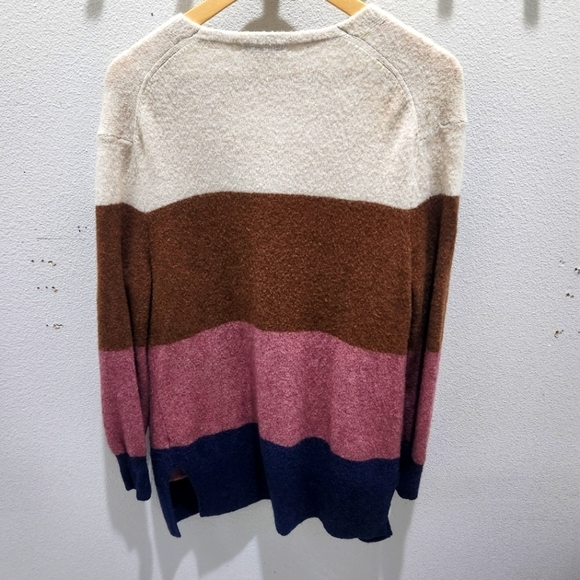 Madewell Cardigan Womens Sz S Colorblock Oversized Alpaca Wool Blend - Picture 4 of 8